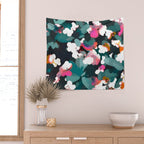 Floral Reverie Midnight Garden Wall Tapestry Gallery Image 2