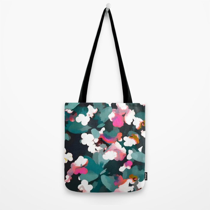 Floral Reverie Midnight Garden Tote Bag Gallery Image 2