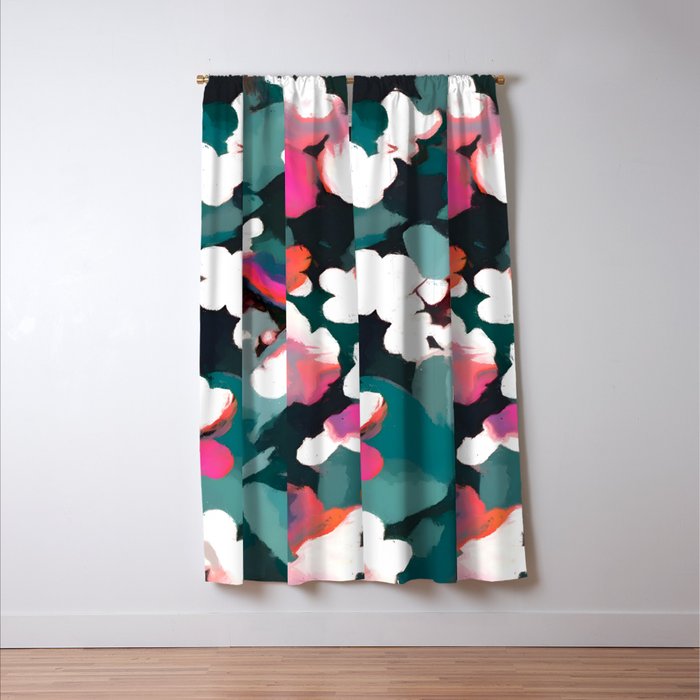 Floral Reverie Midnight Garden Window Curtain Gallery Image 3