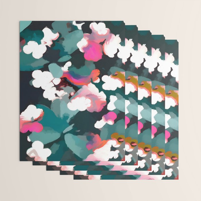Floral Reverie Midnight Garden Wrapping Paper Gallery Image 3