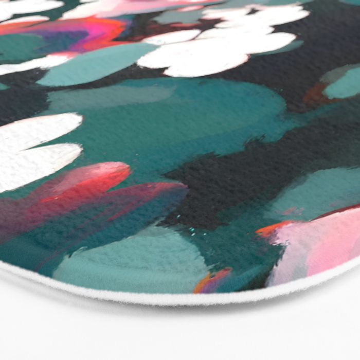 Floral Reverie Midnight Garden Bath Mat Gallery Image 3