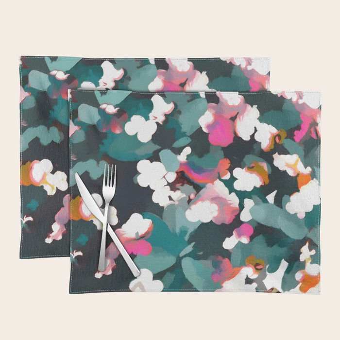 Floral Reverie Midnight Garden Placemat Gallery Image 1