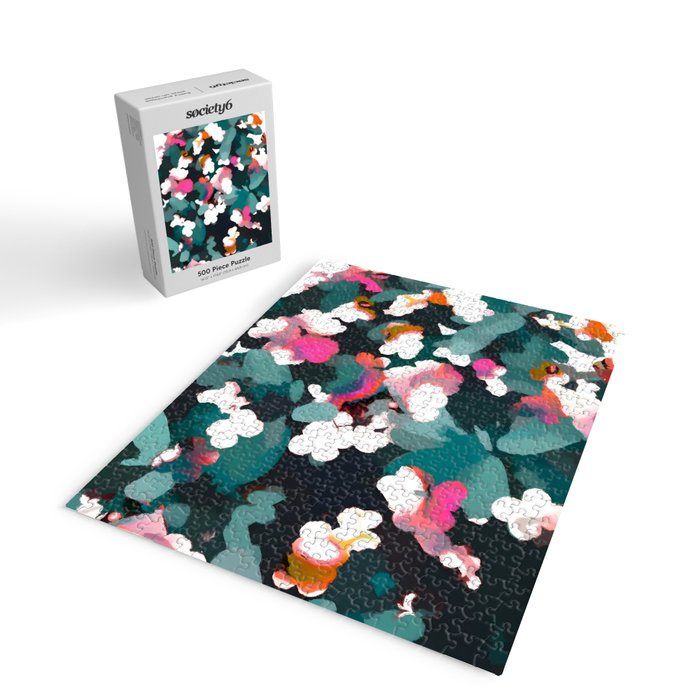 Floral Reverie Midnight Garden Jigsaw Puzzle Gallery Image 2