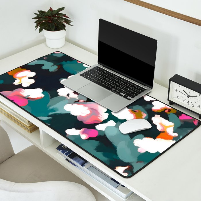 Floral Reverie Midnight Garden Desk Mat Gallery Image 2