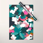 Floral Reverie Midnight Garden Wrapping Paper Gallery Image 1