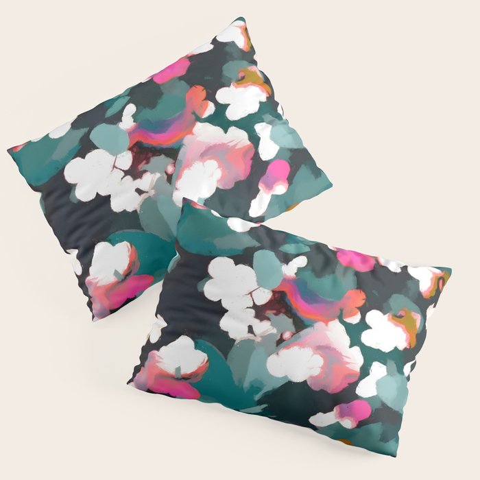 Floral Reverie Midnight Garden Pillow Sham Gallery Image 1