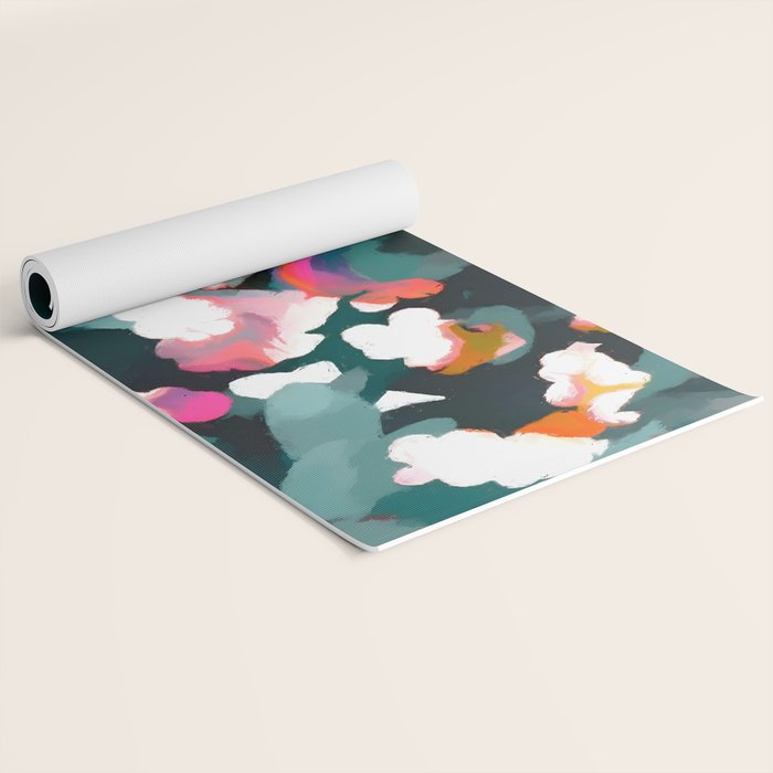 Floral Reverie Midnight Garden Yoga Mat Gallery Image 2