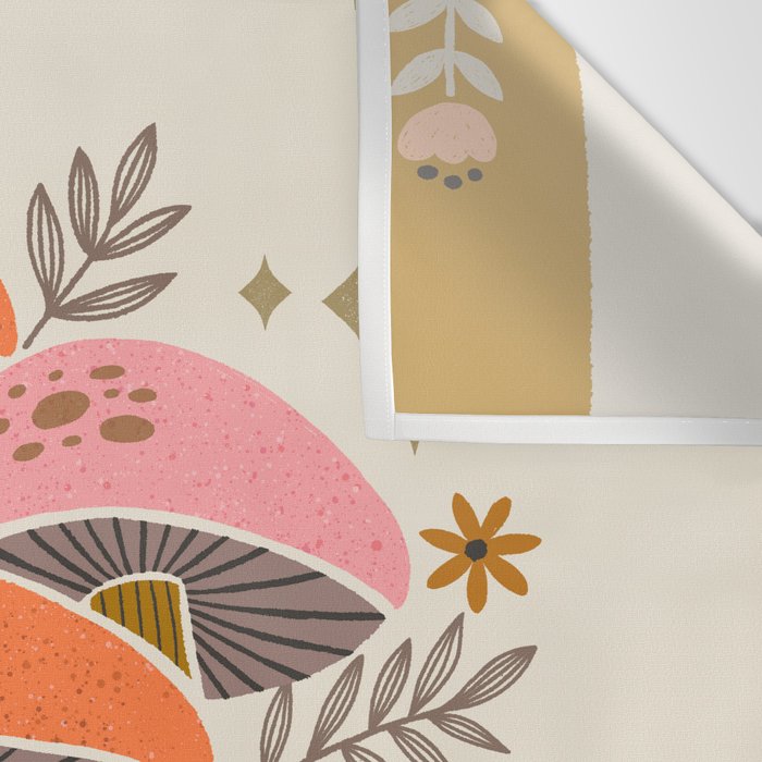 Mushrooms and Moons - Light Wall Tapestry Gallery Image 3