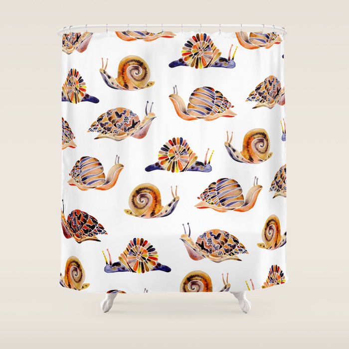 Snail Collection Shower Curtain Gallery Image 1