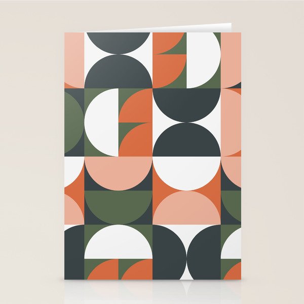 Mid Century Geometric 16 Stationery Card Gallery Image 2