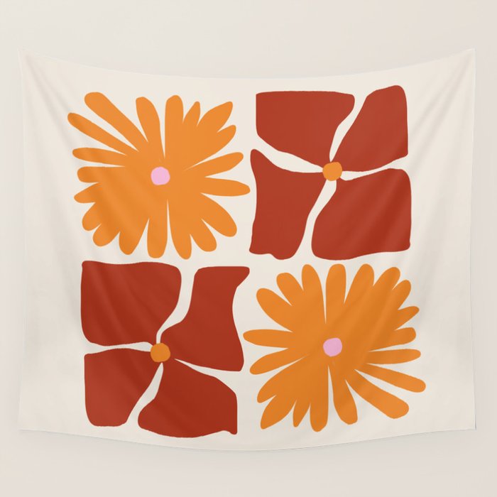 Fall flowers Wall Tapestry Gallery Image 4