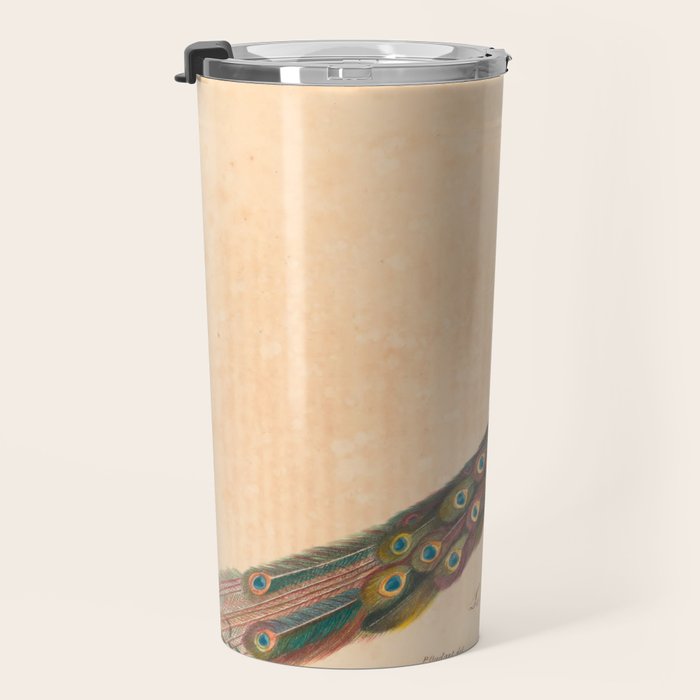 Peacock from "La Galerie de Oiseaux" ("Bird Gallery"), 1825 Travel Mug Gallery Image 3