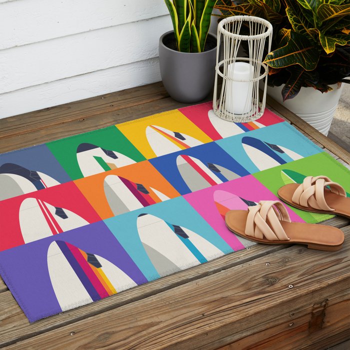 Retro Airline Nose Livery - USA Outdoor Rug Gallery Image 2