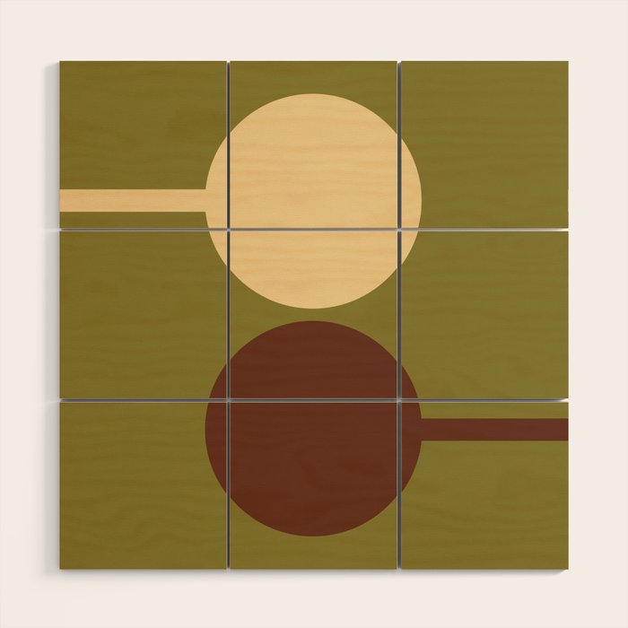 Mid Century 32D Wood Wall Art Gallery Image 1