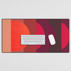 Abstraction_SUNSET_RED_BOHEMIAN_POP_ART_Minimalism_0124A Desk Mat Gallery Image 1