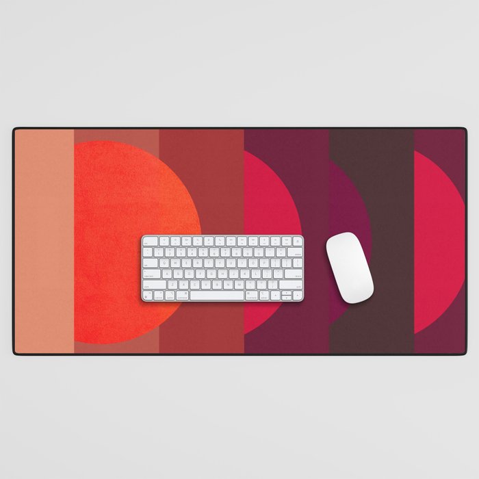 Abstraction_SUNSET_RED_BOHEMIAN_POP_ART_Minimalism_0124A Desk Mat Gallery Image 1