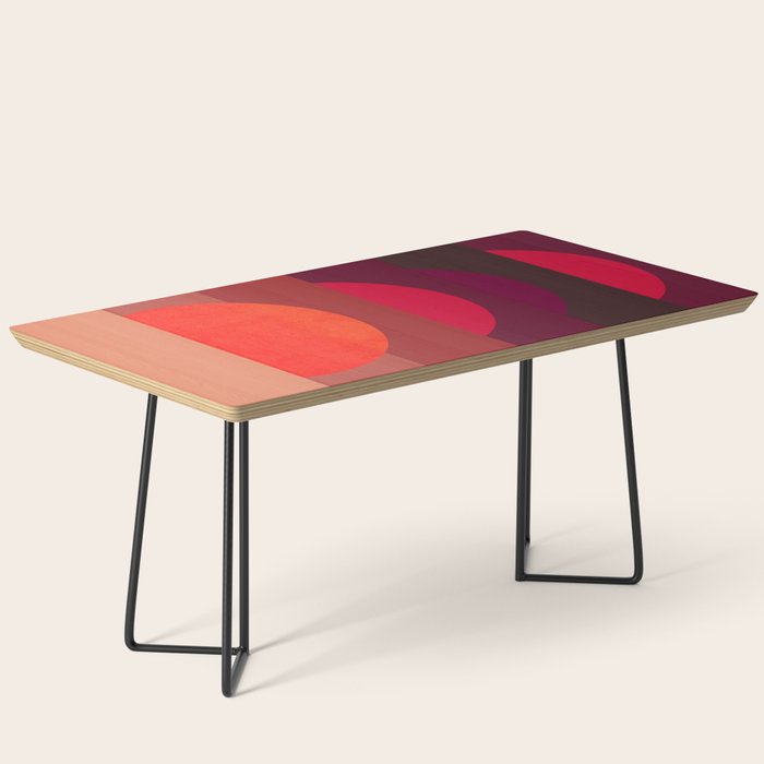 Abstraction_SUNSET_RED_BOHEMIAN_POP_ART_Minimalism_0124A Coffee Table Gallery Image 1