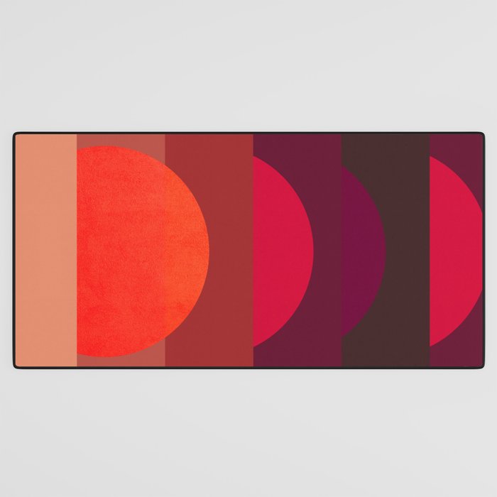 Abstraction_SUNSET_RED_BOHEMIAN_POP_ART_Minimalism_0124A Desk Mat Gallery Image 3