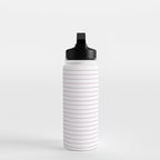 Minimal Arch XXVI White and Pink Modern Geometric Lines Water Bottle Gallery Image 3