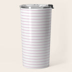 Minimal Arch XXVI White and Pink Modern Geometric Lines Travel Mug Gallery Image 2