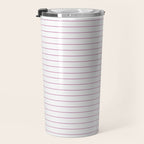 Minimal Arch XXVI White and Pink Modern Geometric Lines Travel Mug Gallery Image 3