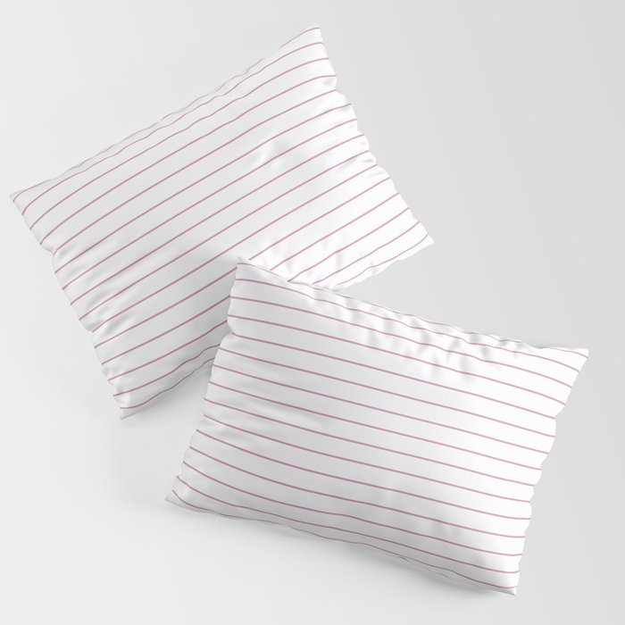 Minimal Arch XXVI White and Pink Modern Geometric Lines Pillow Sham Gallery Image 3