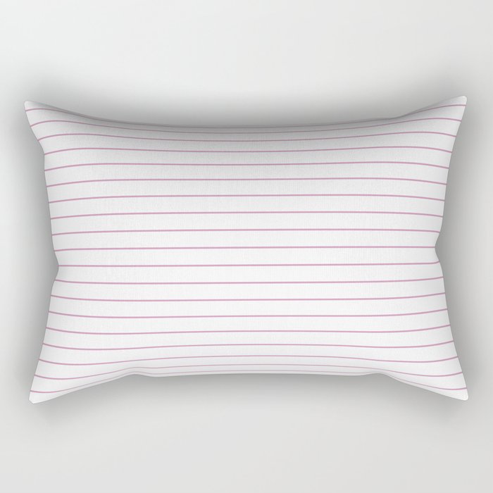 Minimal Arch XXVI White and Pink Modern Geometric Lines Rectangular Pillow Gallery Image 1