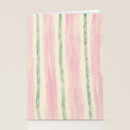 Green and Pink Stripes Stationery Card Gallery Image 2