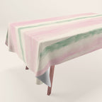 Green and Pink Stripes Tablecloth Gallery Image 1