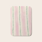 Green and Pink Stripes Bath Mat Gallery Image 1