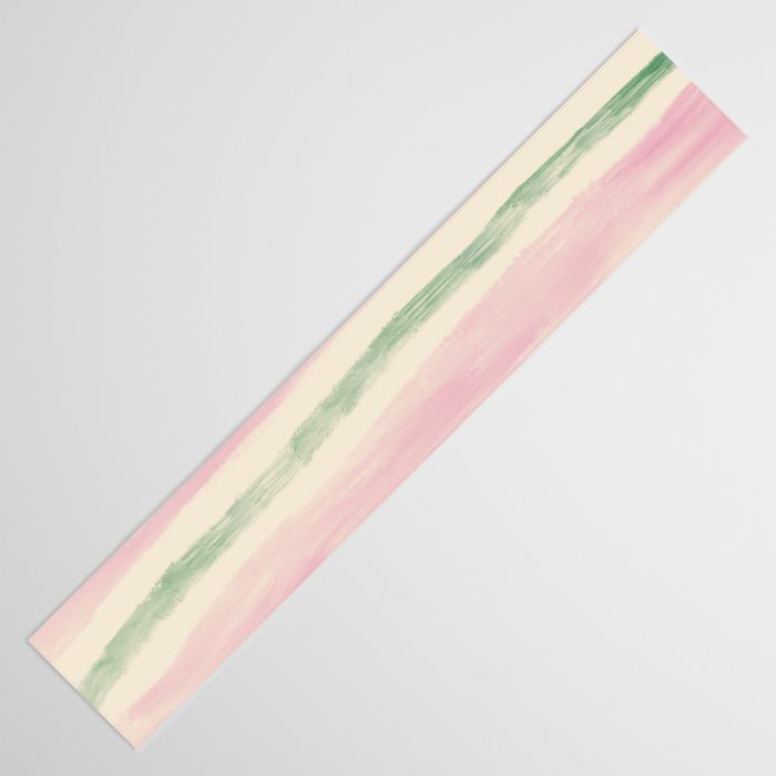 Green and Pink Stripes Table Runner Gallery Image 3