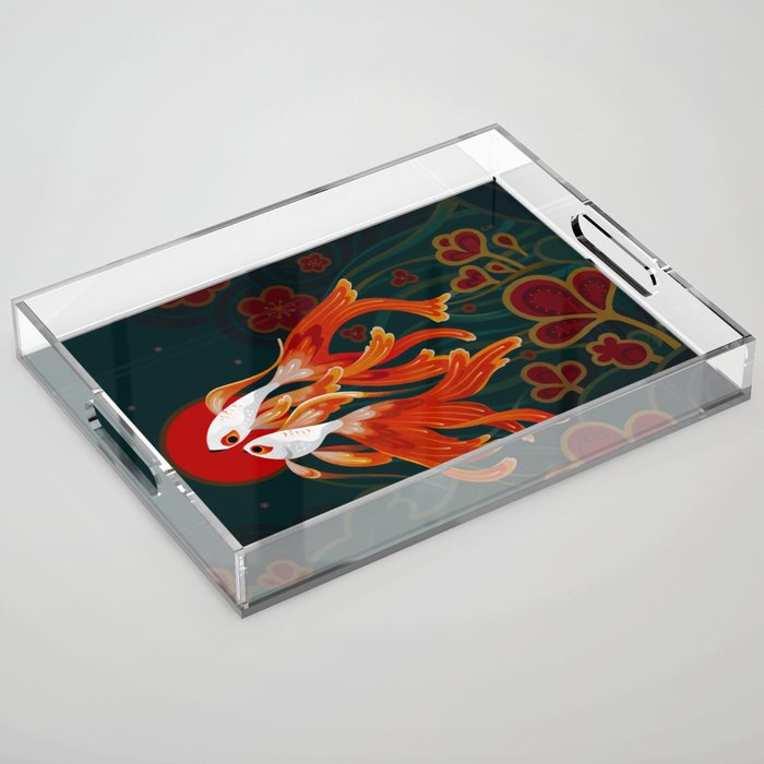 Two comets Acrylic Tray Gallery Image 1