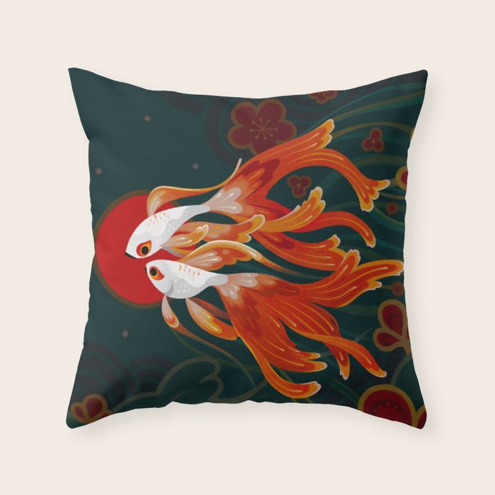 Two comets Throw Pillow Gallery Image 6