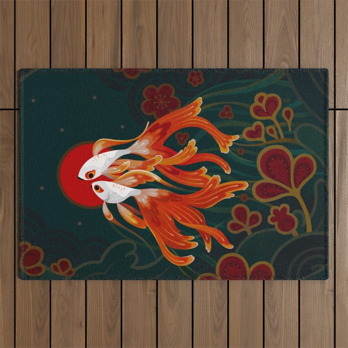 Two comets Outdoor Rug Gallery Image 1