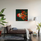 Two comets Wood Wall Art Gallery Image 2