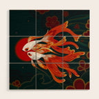 Two comets Wood Wall Art Gallery Image 1