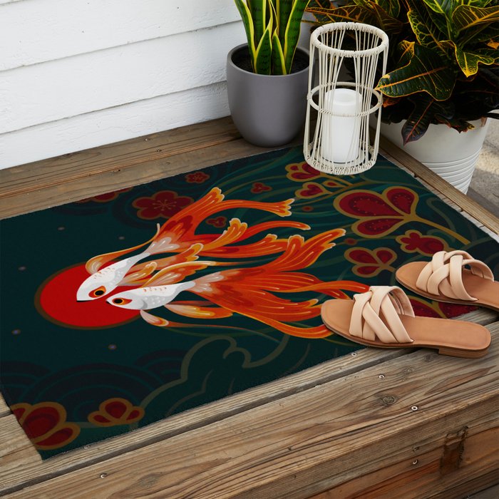 Two comets Outdoor Rug Gallery Image 2