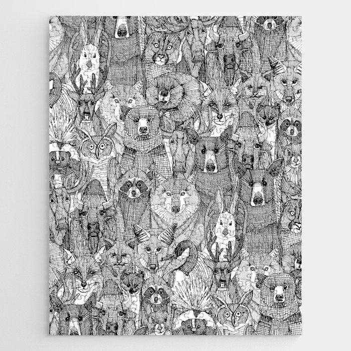 canadian animals black white Jigsaw Puzzle Gallery Image 1