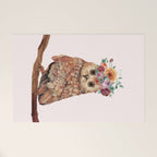 Owl with Flowers Welcome Mat Gallery Image 1