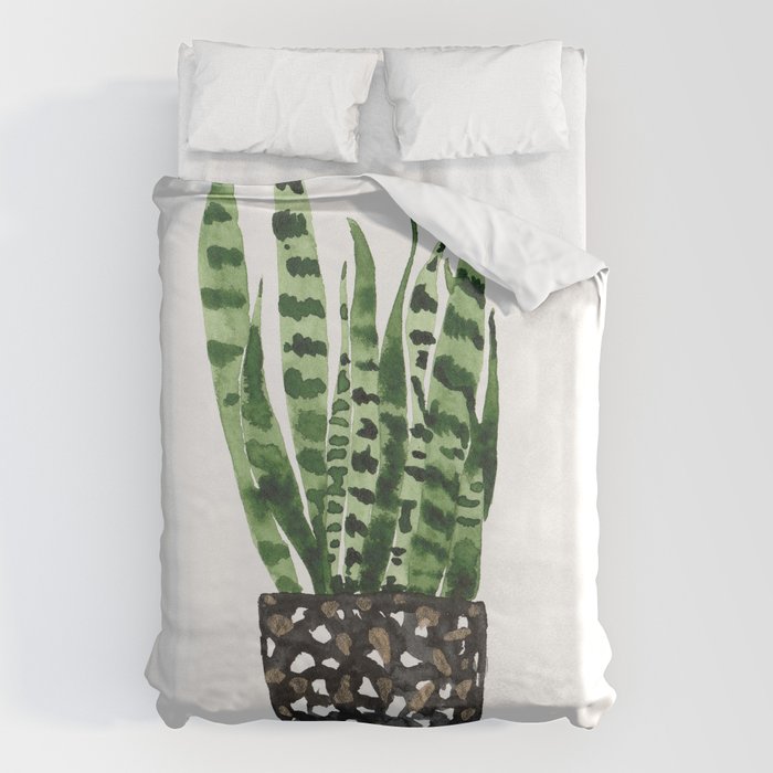 Snake Plant Duvet Cover Gallery Image 6