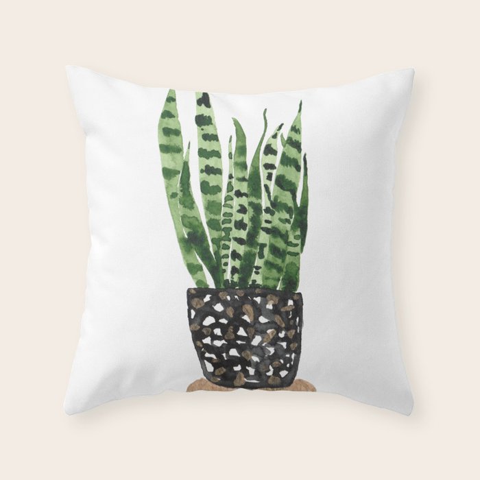 Snake Plant Throw Pillow Gallery Image 6