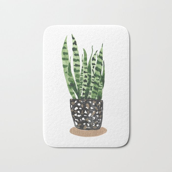 Snake Plant Bath Mat Gallery Image 1