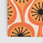 Mid Century Modern Atomic Drops Retro Pattern Orange Cream Black  Poster Gallery Image 3