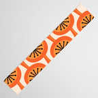 Mid Century Modern Atomic Drops Retro Pattern Orange Cream Black  Table Runner Gallery Image 3