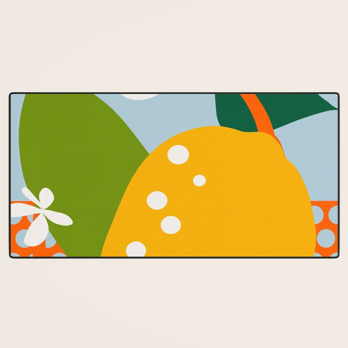 lemon fruit abstraction Desk Mat Gallery Image 3