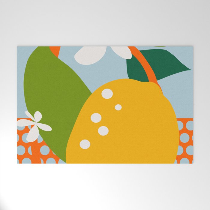 lemon fruit abstraction Welcome Mat Gallery Image 1