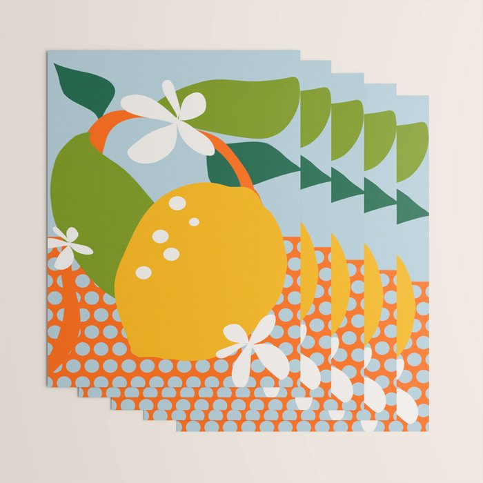 lemon fruit abstraction Wrapping Paper Gallery Image 3