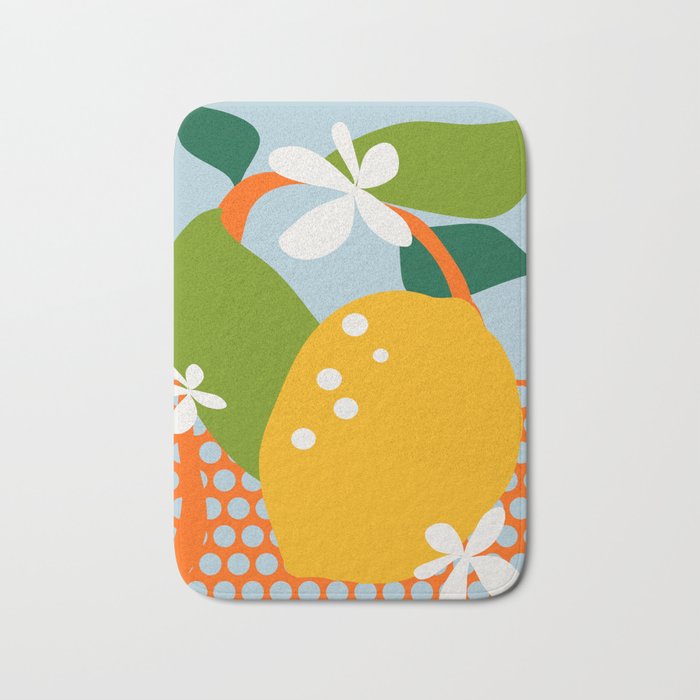 lemon fruit abstraction Bath Mat Gallery Image 1