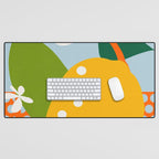 lemon fruit abstraction Desk Mat Gallery Image 1