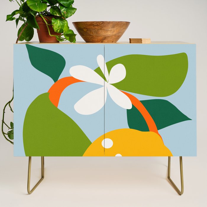 lemon fruit abstraction Credenza Gallery Image 1